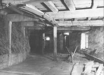 SA0488 - A floor in a barn, hay bin, hand plow, window.